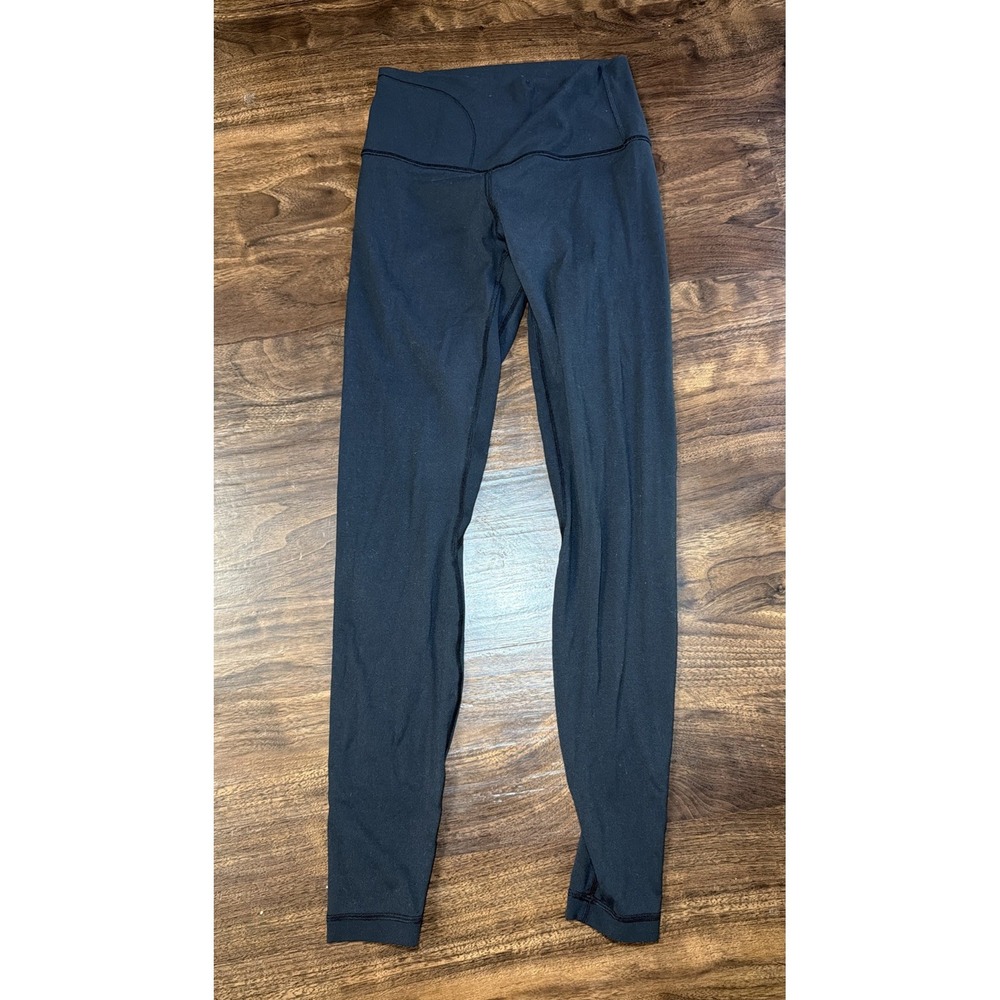 Lululemon Pants Womens 6 Black High Rise Ankle Leggings Yoga Gym Workout